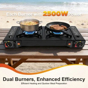 2500W Portable Camping Stove 2 Burners